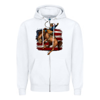 White Bucking Bronco Zipper Hoodie - Jasminsmagicworld