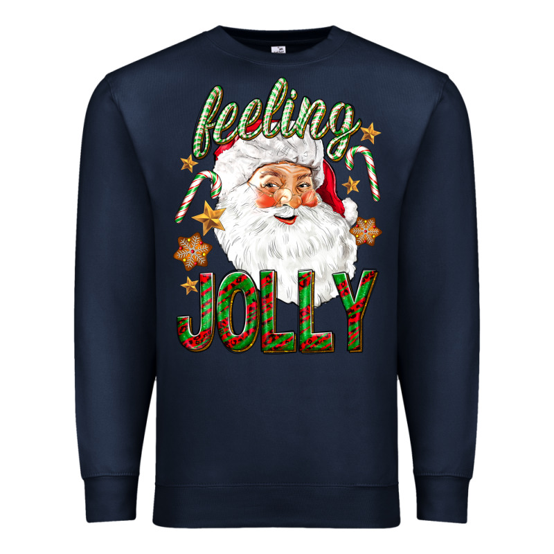 Feeling Jolly With Santa Premium Sweatshirt by NancyCooperArtShop | Teevron