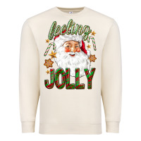 Sandshell Feeling Jolly with Santa Premium Sweatshirt - NancyCooperArtShop