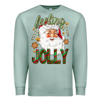 Seafoam Feeling Jolly with Santa Premium Sweatshirt - NancyCooperArtShop