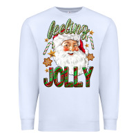 White Feeling Jolly with Santa Premium Sweatshirt - NancyCooperArtShop