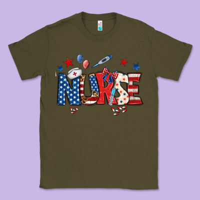 American Nurse Classic Tee Designed By Bundleandbundleshop