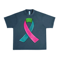 Midnight Navy metastatic breast cancer ribbon Urban Heavy Tee - JahusDesignShop