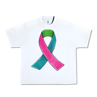 White metastatic breast cancer ribbon Urban Heavy Tee - JahusDesignShop