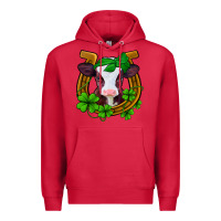 Cardinal lucky horseshoe 4 leaf clover baby calf Premium Hoodie - Jasminsmagicworld