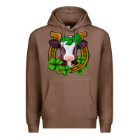 Chestnut lucky horseshoe 4 leaf clover baby calf Premium Hoodie - Jasminsmagicworld