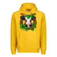 Lemon lucky horseshoe 4 leaf clover baby calf Premium Hoodie - Jasminsmagicworld