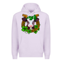 Lilac lucky horseshoe 4 leaf clover baby calf Premium Hoodie - Jasminsmagicworld