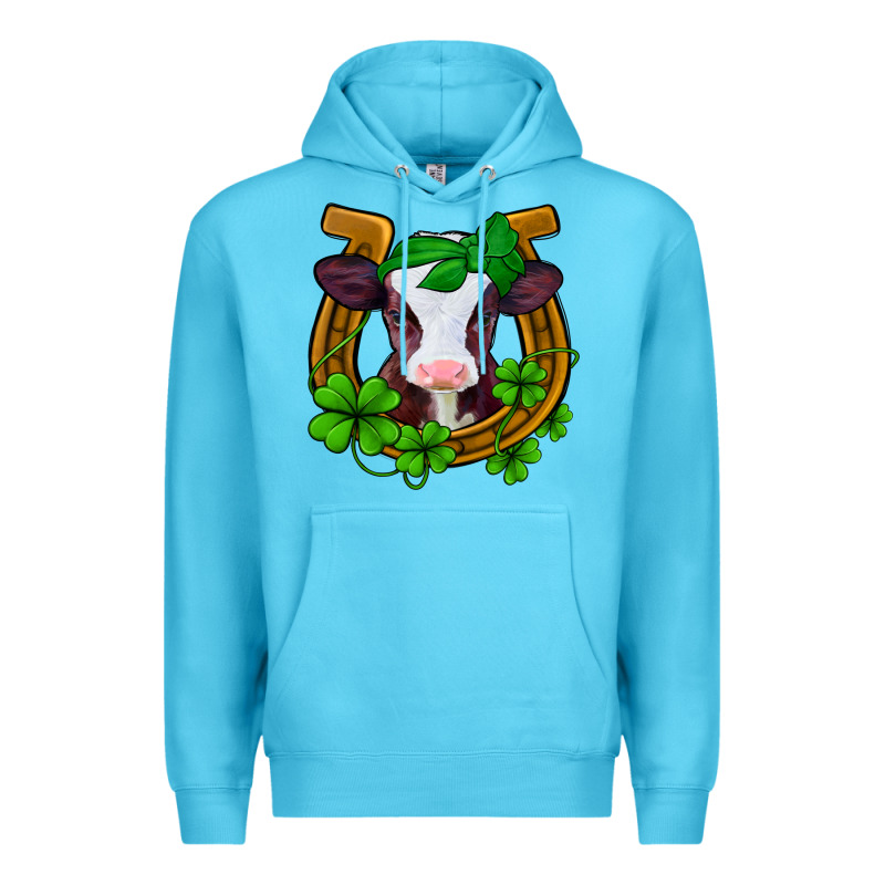 Lucky Horseshoe 4 Leaf Clover Baby Calf Premium Hoodie by Jasminsmagicworld | Teevron