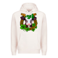 Pale Pink lucky horseshoe 4 leaf clover baby calf Premium Hoodie - Jasminsmagicworld