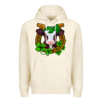 Tofu lucky horseshoe 4 leaf clover baby calf Premium Hoodie - Jasminsmagicworld