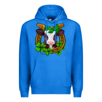 True Royal lucky horseshoe 4 leaf clover baby calf Premium Hoodie - Jasminsmagicworld