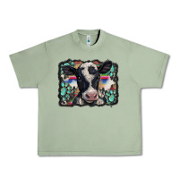 Oil Green western background turquoises gemstones black and white baby cow Urban Heavy Tee - BarkalooDesign