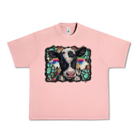 Salmon western background turquoises gemstones black and white baby cow Urban Heavy Tee - BarkalooDesign