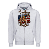 Heather Grey Cowboy Up Rodeo Bucking Bronco Zipper Hoodie - Jasminsmagicworld
