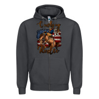 Smoke Cowboy Up Rodeo Bucking Bronco Zipper Hoodie - Jasminsmagicworld