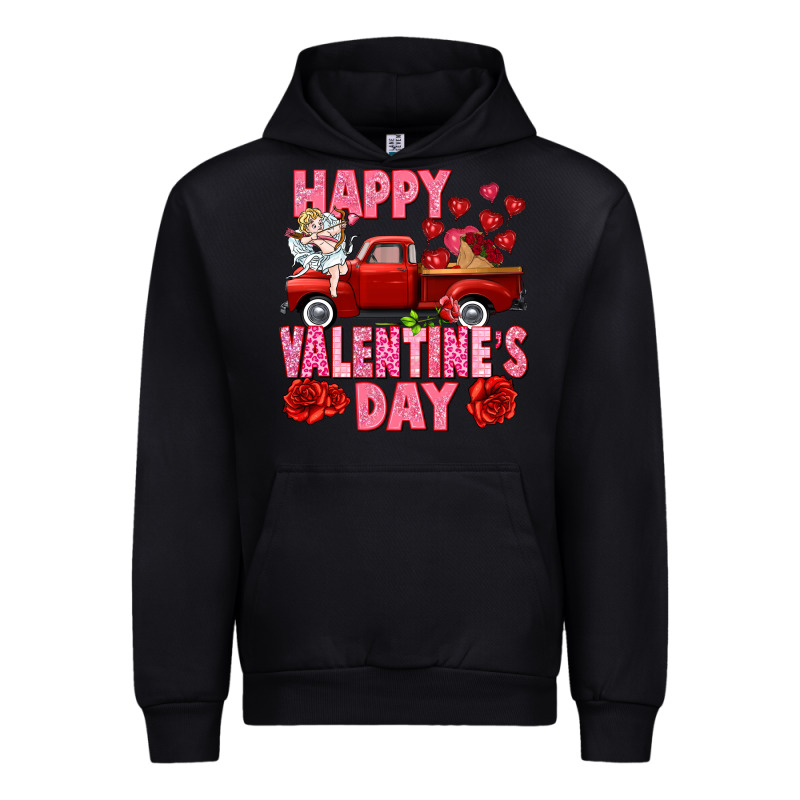 Happy Valentine's Day Red Truck Urban Hoodie by HowdyJamesFarm | Teevron