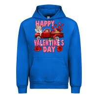 Cobalt Happy Valentine's day red truck Urban Hoodie - HowdyJamesFarm