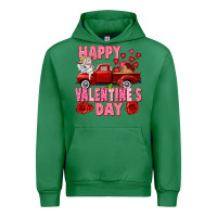 Emerald Happy Valentine's day red truck Urban Hoodie - HowdyJamesFarm