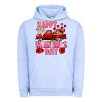Pigment Grape Ice Happy Valentine's day red truck Urban Hoodie - HowdyJamesFarm