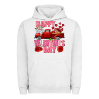 Pigment Lunar Rock Happy Valentine's day red truck Urban Hoodie - HowdyJamesFarm