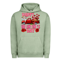 Pigment Oil Green Happy Valentine's day red truck Urban Hoodie - HowdyJamesFarm