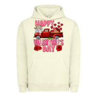 Pigment Pistachio Happy Valentine's day red truck Urban Hoodie - HowdyJamesFarm