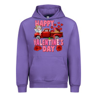 Tulip Happy Valentine's day red truck Urban Hoodie - HowdyJamesFarm