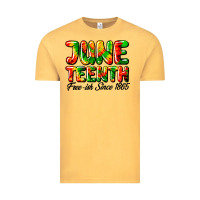 Vintage Mustard juneteenth free ish since 1865 Vintage Tee - HRA Design Shop