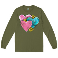 Army Green hearts Long Sleeve Tee - AdoDesignShop