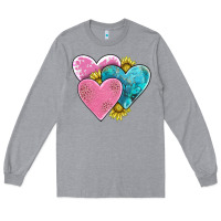 Heather Grey hearts Long Sleeve Tee - AdoDesignShop