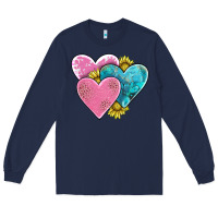 Navy hearts Long Sleeve Tee - AdoDesignShop