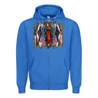 True Royal Lady of Guadalupe 4th of july Zipper Hoodie - Jasminsmagicworld