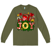 Army Green christmas joy coffee and candies Long Sleeve Tee - AdoDesignShop