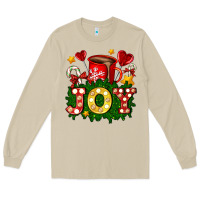Mushroom christmas joy coffee and candies Long Sleeve Tee - AdoDesignShop