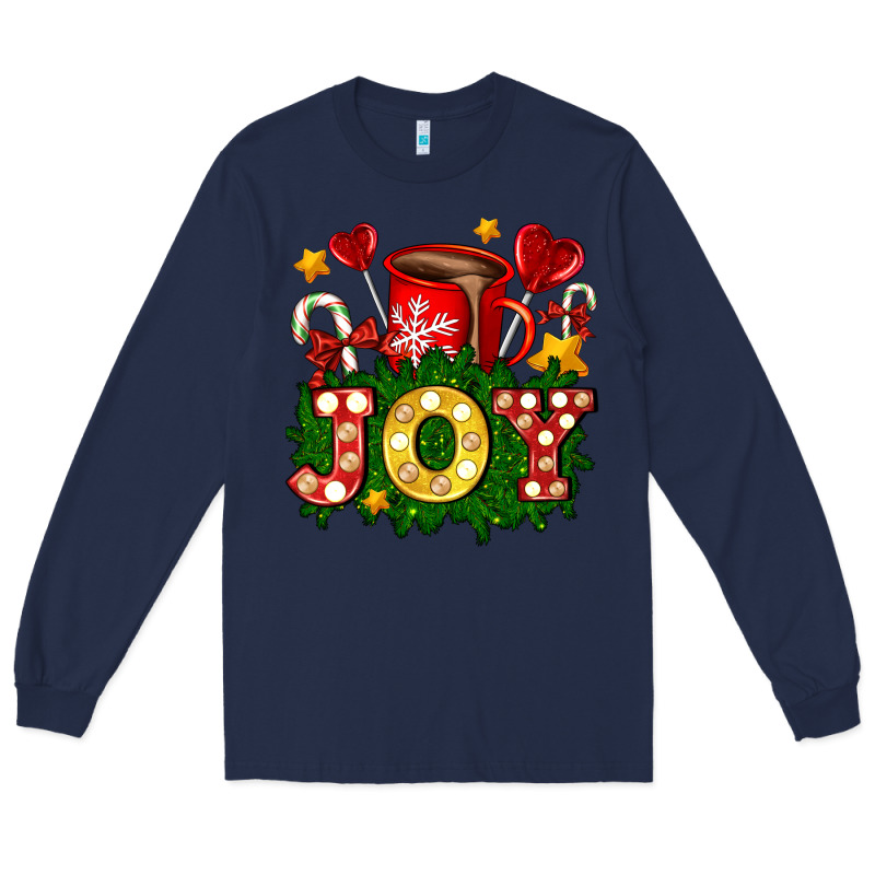 Christmas Joy Coffee And Candies Long Sleeve Tee by AdoDesignShop | Teevron