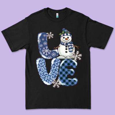 Premium Tee love snowman