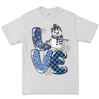 Dove Grey love snowman Premium Tee - MaliasSmallBusiness