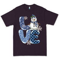Plum love snowman Premium Tee - MaliasSmallBusiness
