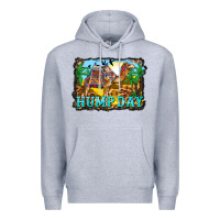 Heather Grey hump day camel and desert Premium Hoodie - BarkalooDesign