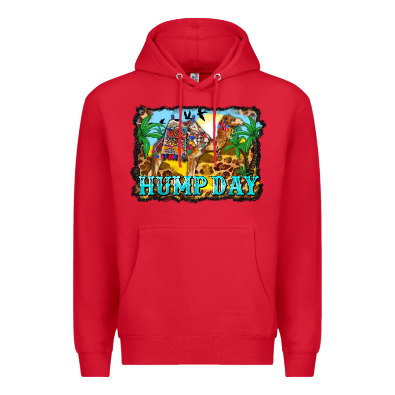 Hump Day Camel And Desert Premium Hoodie by BarkalooDesign | Teevron