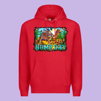 Hump Day Camel And Desert Premium Hoodie Designed By Barkaloodesign