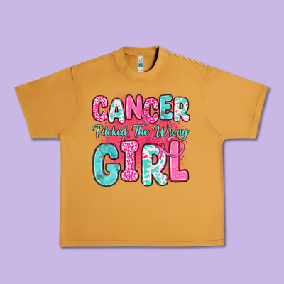 Cancer Picked The Wrong Girl Urban Heavy Tee Designed By Jahusdesignshop
