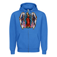 True Royal Angel Wing Lady of Guadalupe 4th of July Zipper Hoodie - Jasminsmagicworld