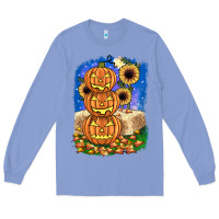Colony Blue pumpkin sunflower Long Sleeve Tee - JahusDesignShop