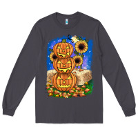 Smoke pumpkin sunflower Long Sleeve Tee - JahusDesignShop