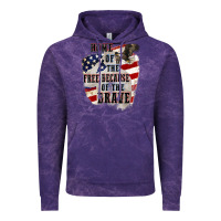 Cloud Purple Home of the free because of the brave 4th of july Vintage Hoodie - CowGirlArtShop