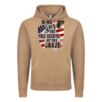 Vintage Coffee Home of the free because of the brave 4th of july Vintage Hoodie - CowGirlArtShop