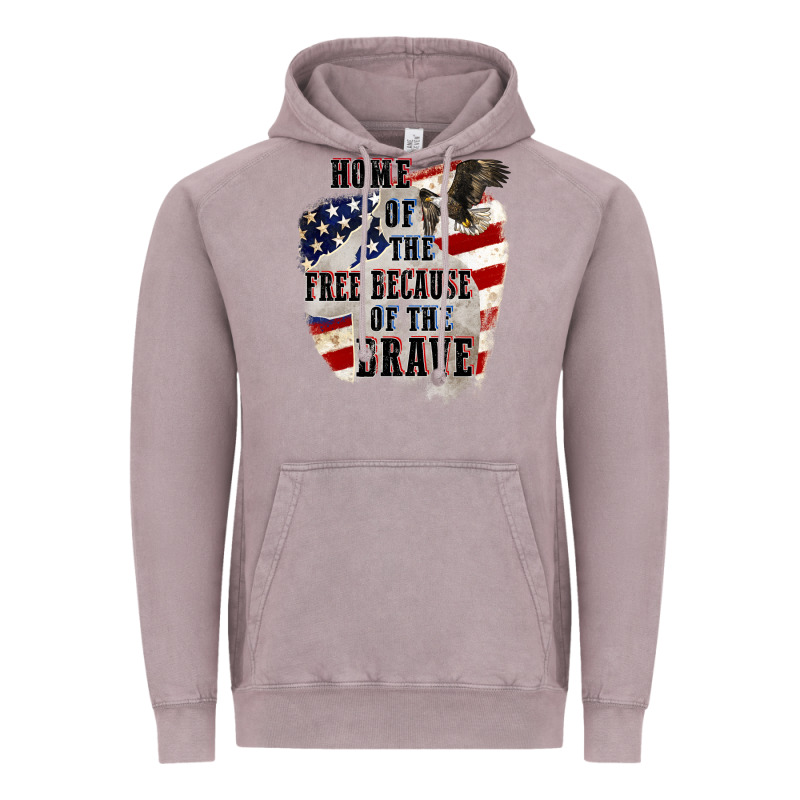 Home Of The Free Because Of The Brave 4th Of July Vintage Hoodie by CowGirlArtShop | Teevron