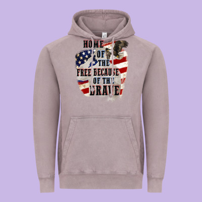 Home Of The Free Because Of The Brave 4th Of July Vintage Hoodie Designed By Cowgirlartshop